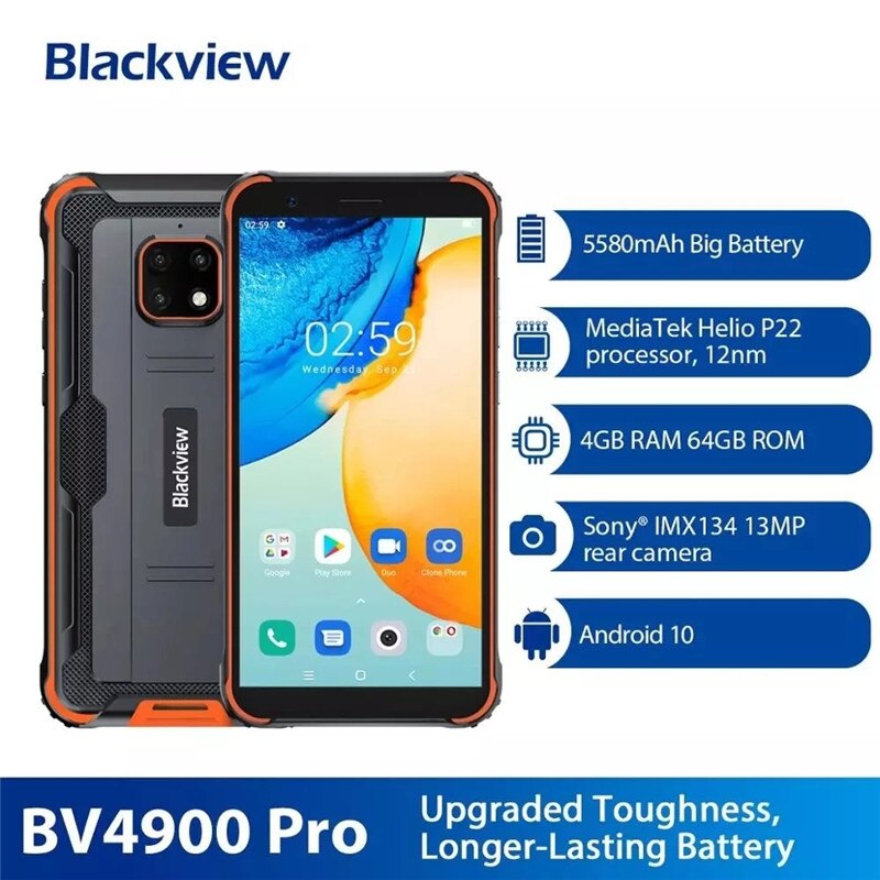 Blackview BV4900 Pro IP68 Rugged Phone 4GB 64GB